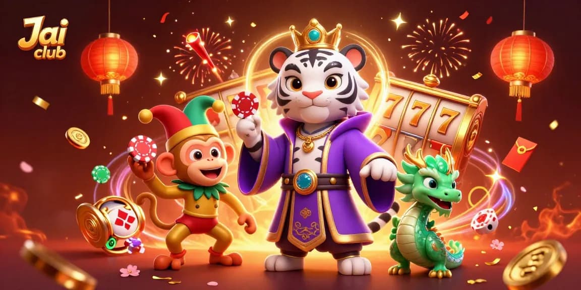 Experience thrilling gameplay at Jai club with vibrant characters and dynamic casino elements.