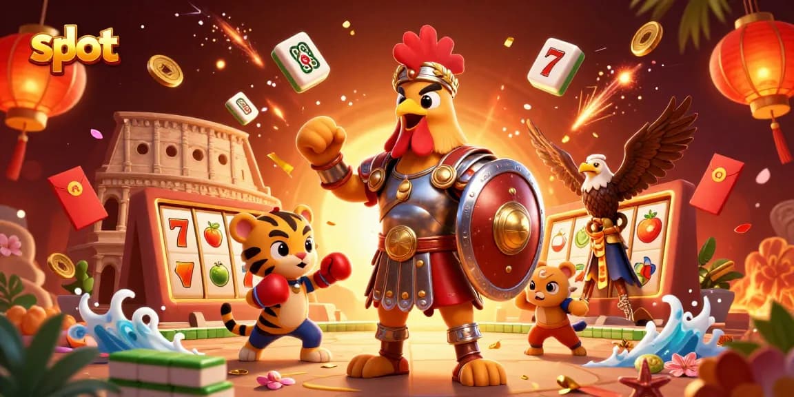 Putaran slot yang menggembirakan dengan simbol keberuntungan dan desain 3D yang menarik.