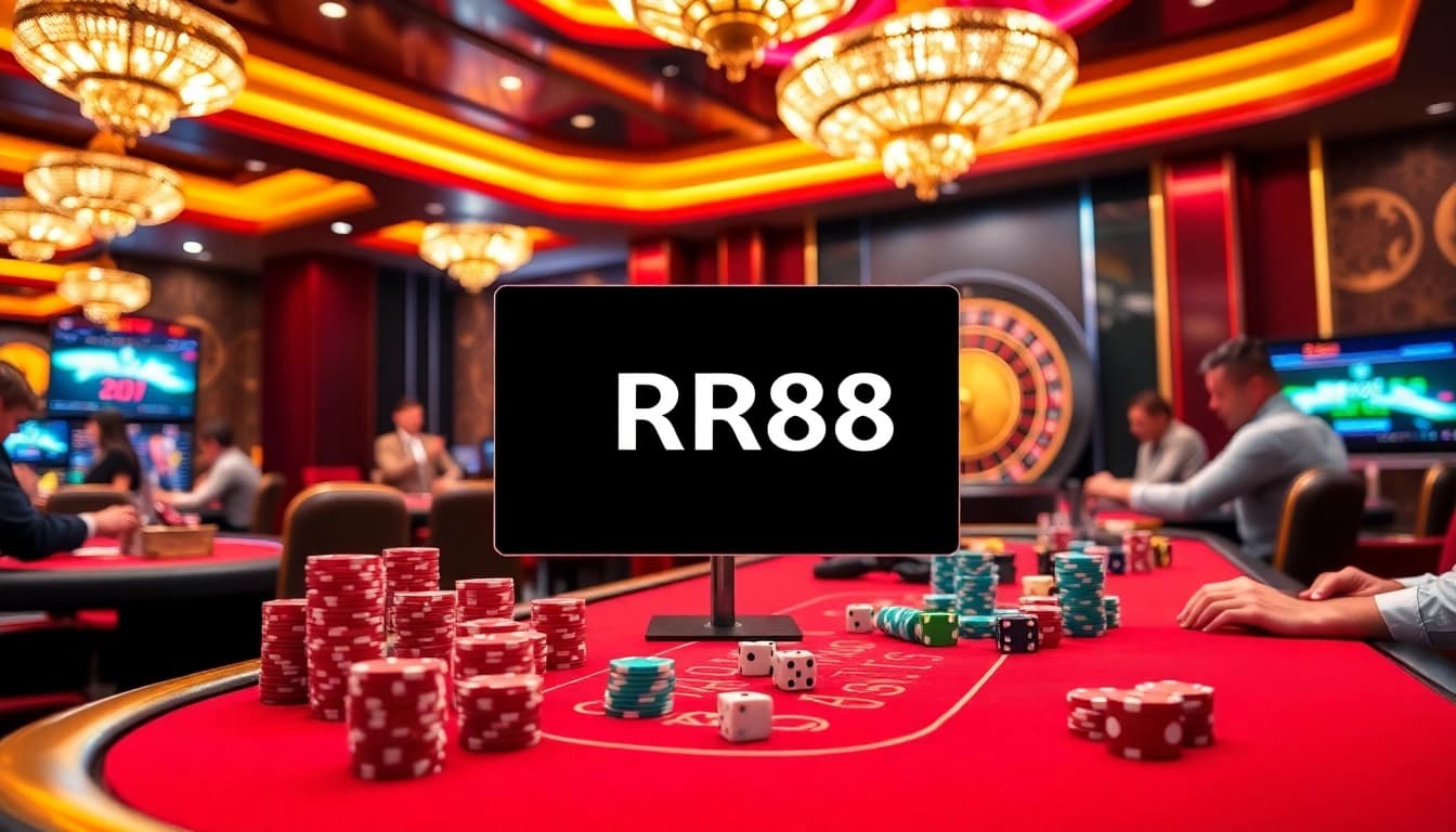 Exciting gaming action at a casino featuring the rr88 link for online betting.