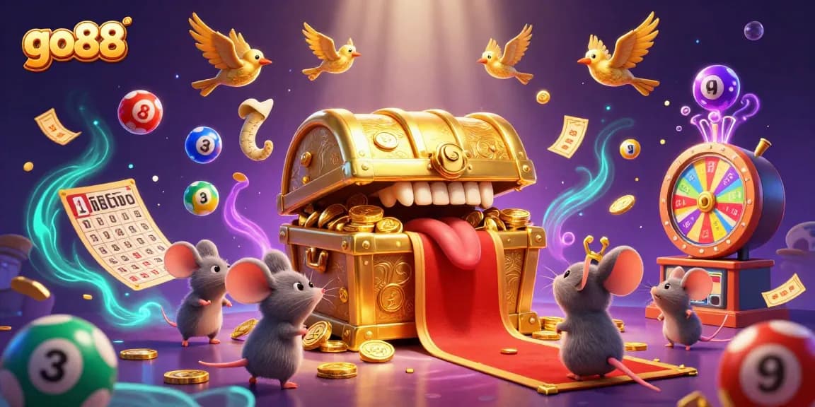 Excite your gaming experience with go88's dynamic treasure chest and vibrant casino elements!