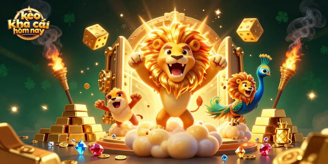 Experience thrilling plays with kèo nhà cái hôm nay featuring a golden lion and dynamic game elements!