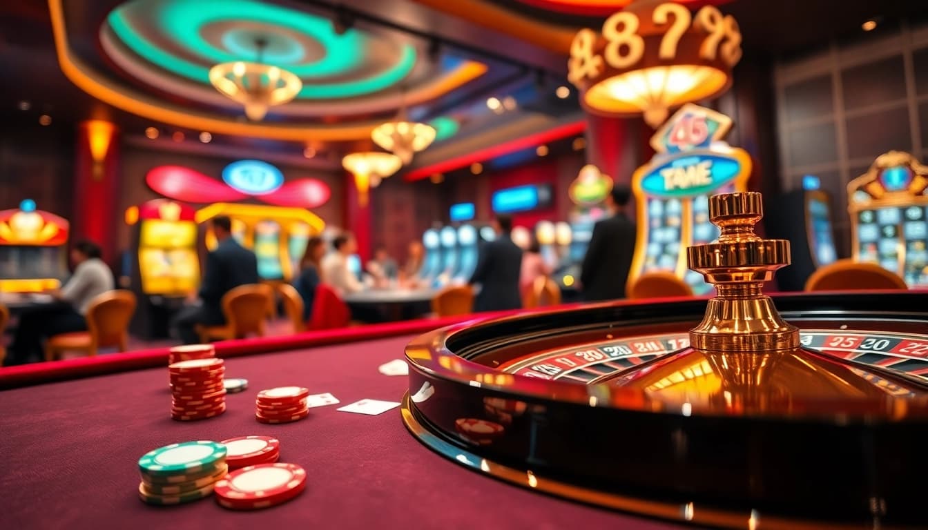 Engage with the gaming experience at trang chủ sunwin through vibrant slot machines and casino tables.