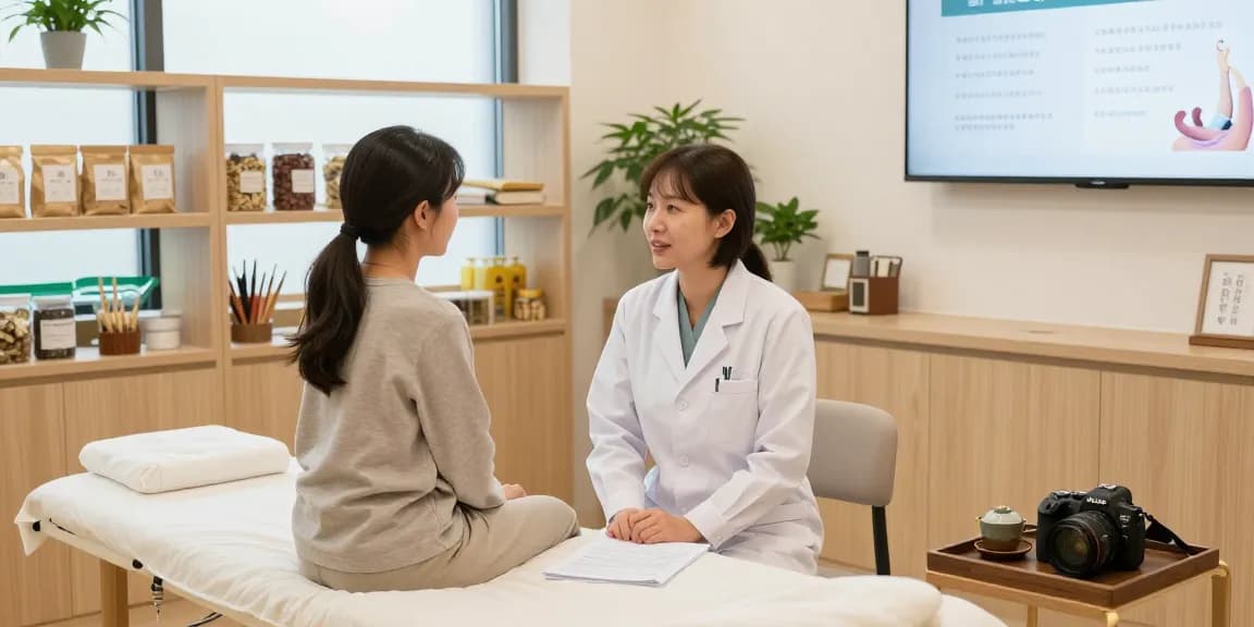 Patient consultation at 영통한의원, showcasing nurturing environment for holistic health.