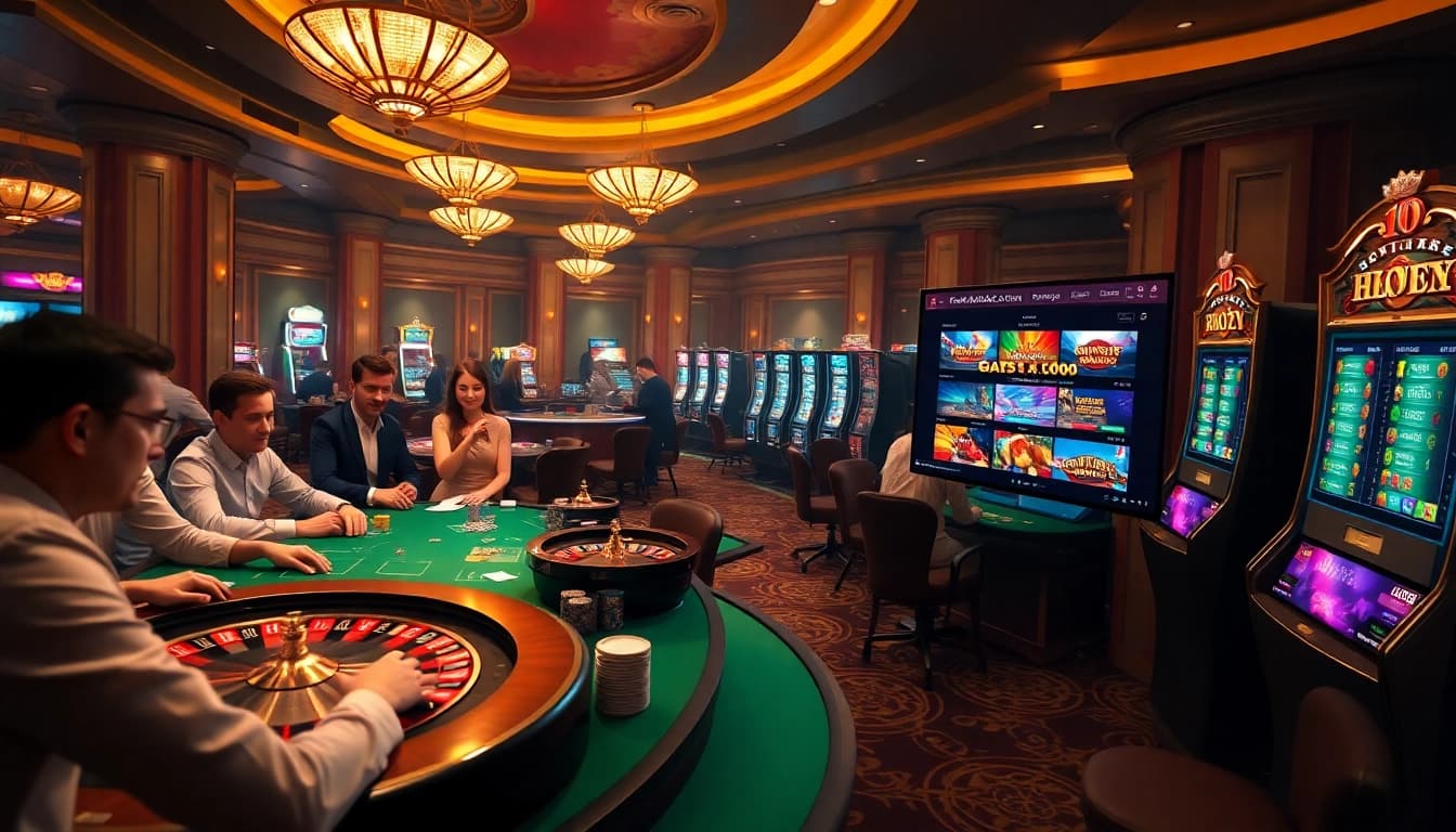 Experience the thrill of winning at a casino with giaimanhacai.news, featuring poker and roulette.