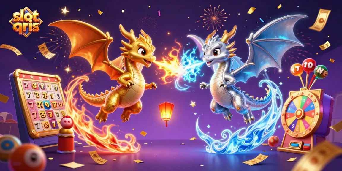Experience the thrill of slot qris with dynamic animations of dragons and slot reels