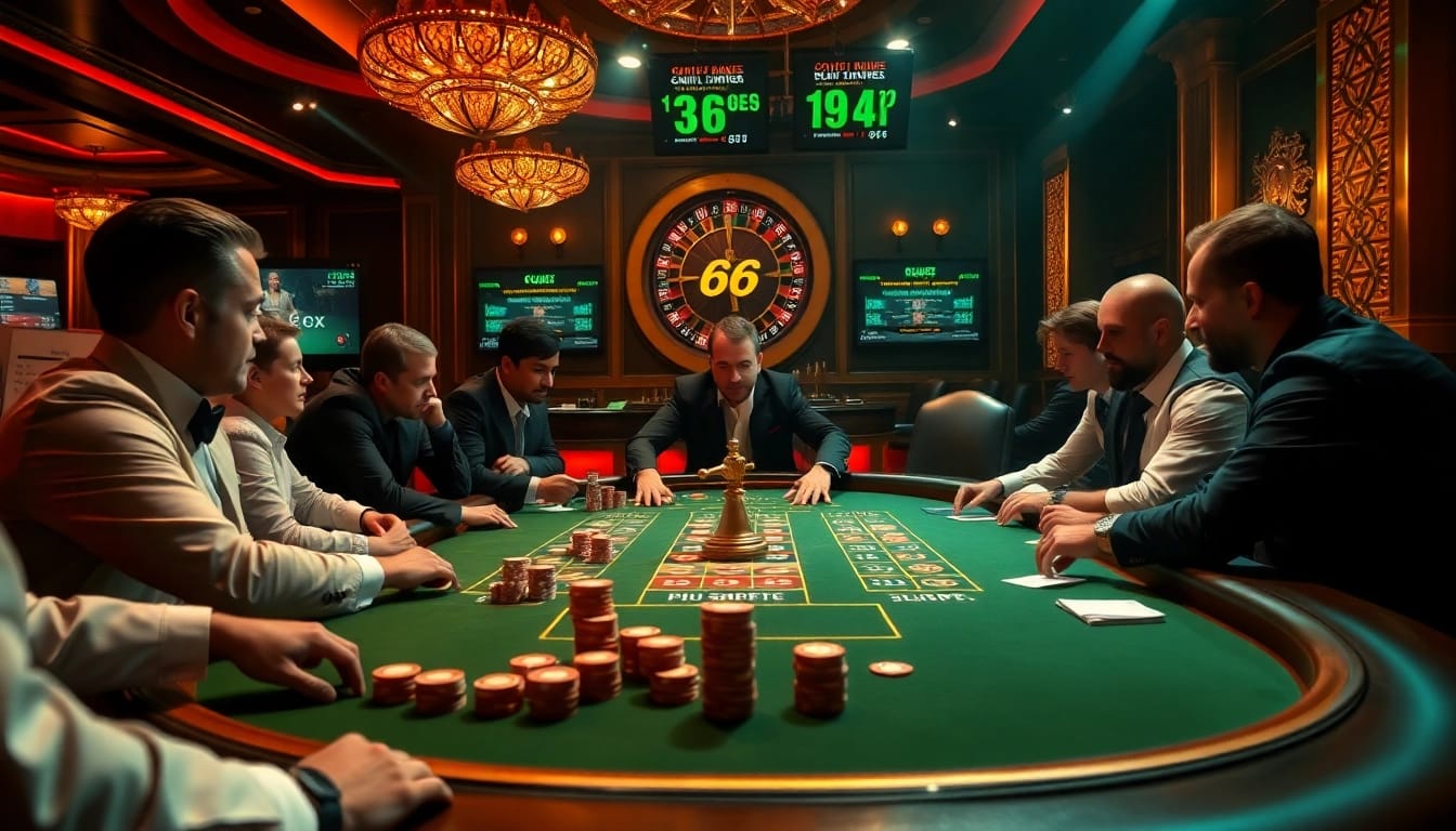 Experience thrilling gameplay at PG 66 poker table amidst an elegant casino setting.