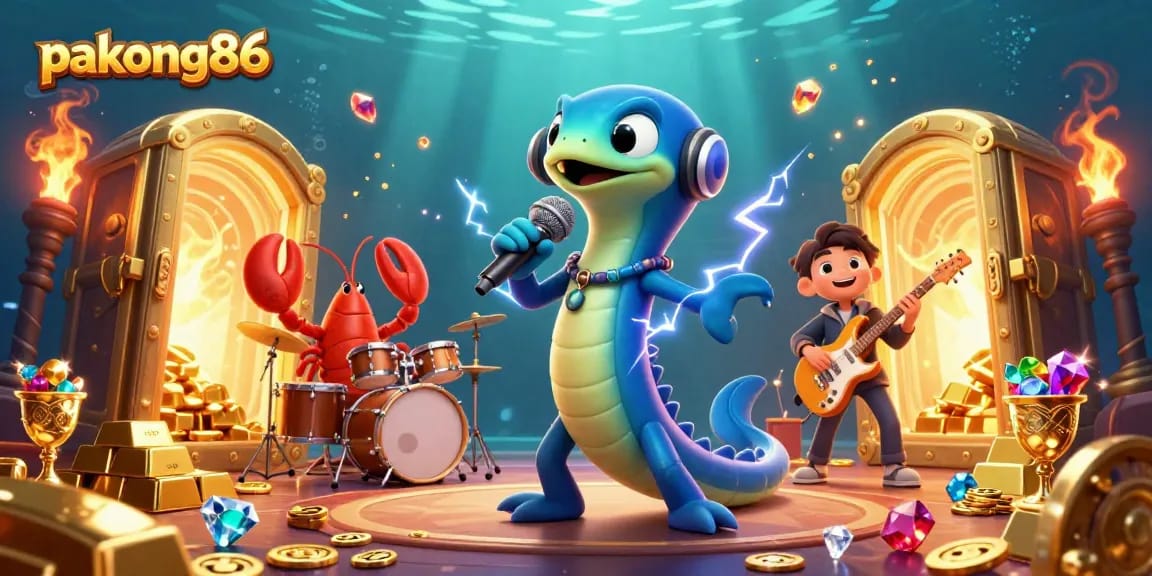 Experience the excitement of pakong86 with vibrant underwater casino elements and dynamic characters in action.