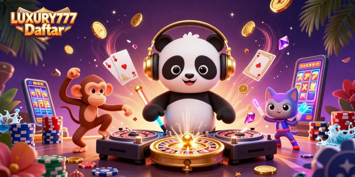 Menggali keseruan LUXURY777 Daftar dengan DJ panda 3D, monyet breakdance, dan kucing rave yang menari di kasino