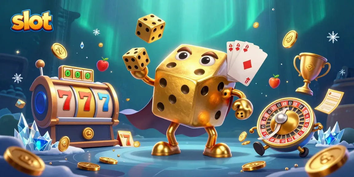 Engage with slot reels and lucky symbols in this energetic casino illustration.