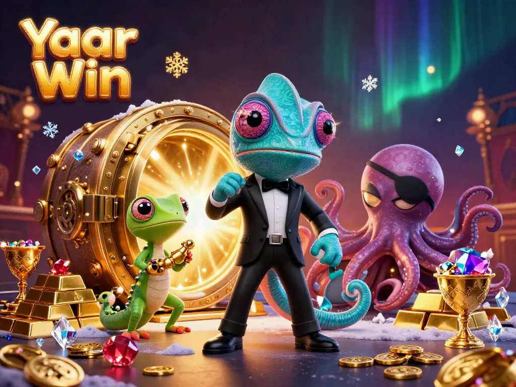 Engage in thrilling gameplay on the Yaar Win platform with vibrant casino characters and glittering treasures.