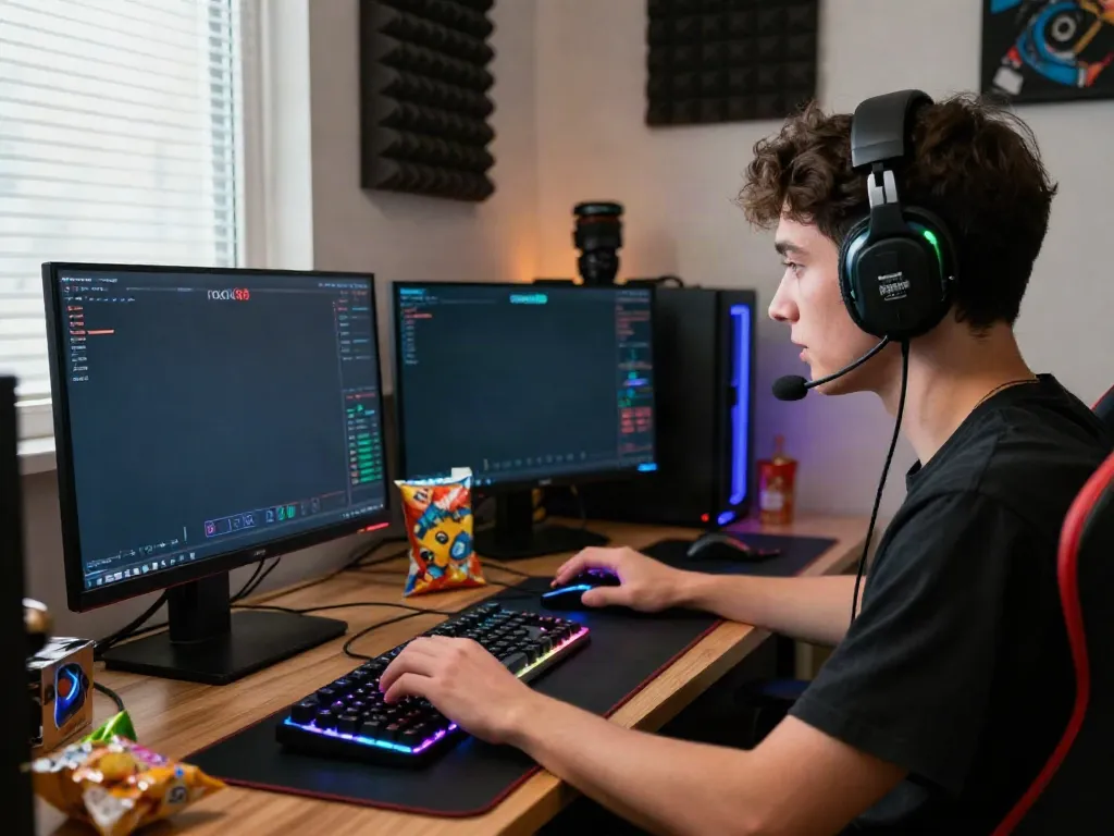Your engaging gaming setup featuring rokok88 gameplay with dynamic RGB lighting and immersive atmosphere.