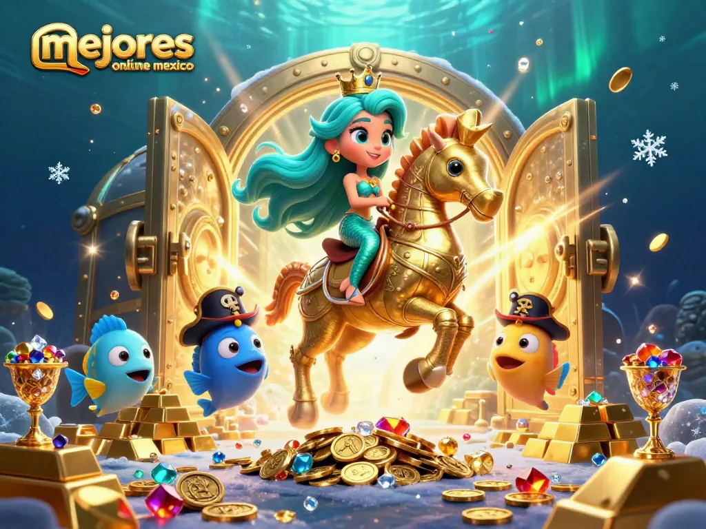 Juego emocionante en los mejores casinos online de México con temática de sirenas y tesoros