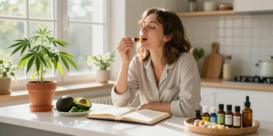 Pin High hemp CBD oil drops enhance natural wellness with fresh ingredients and calm atmosphere.