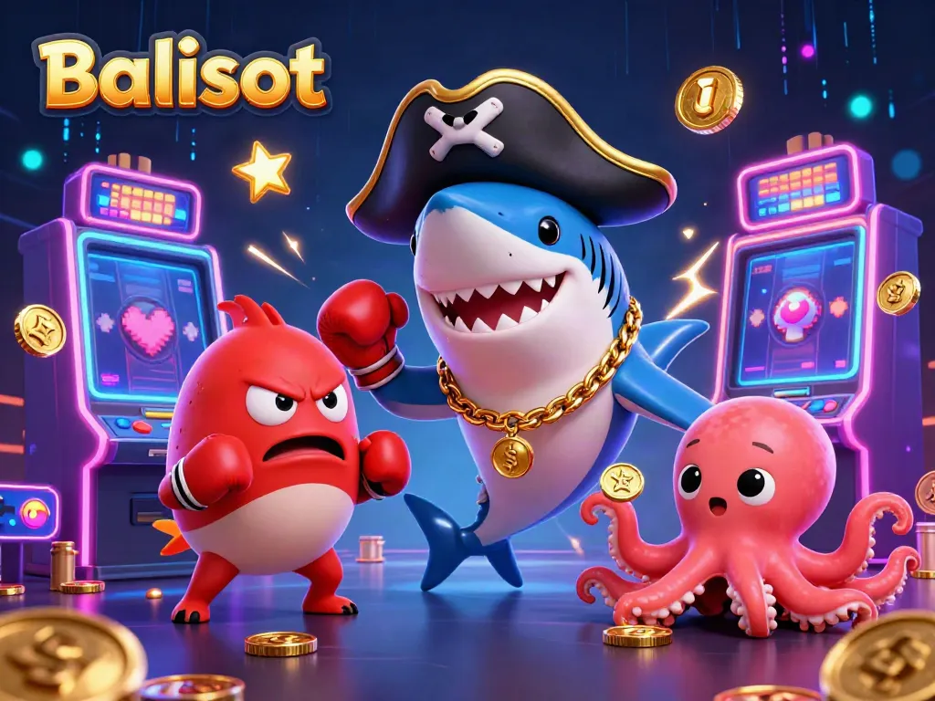 Participate in thrilling slots experiences at Balislot with engaging characters and vibrant casino imagery.