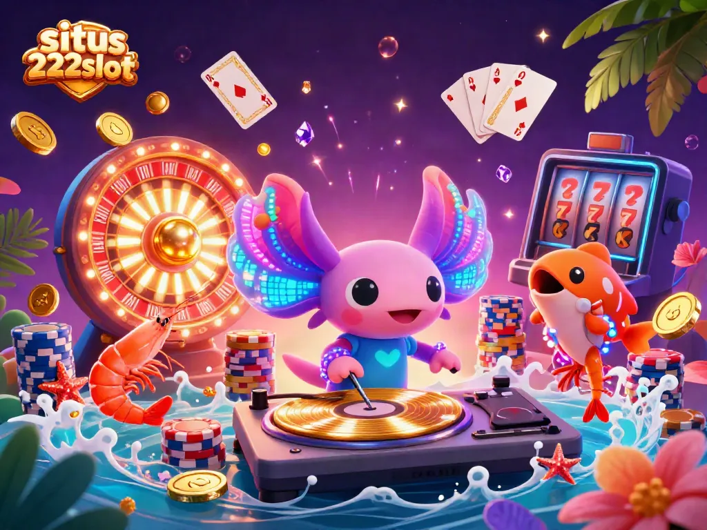 Menggoda pemain dengan slot gacor di situs 222slot dengan elemen berkilauan dan karakter menarik.
