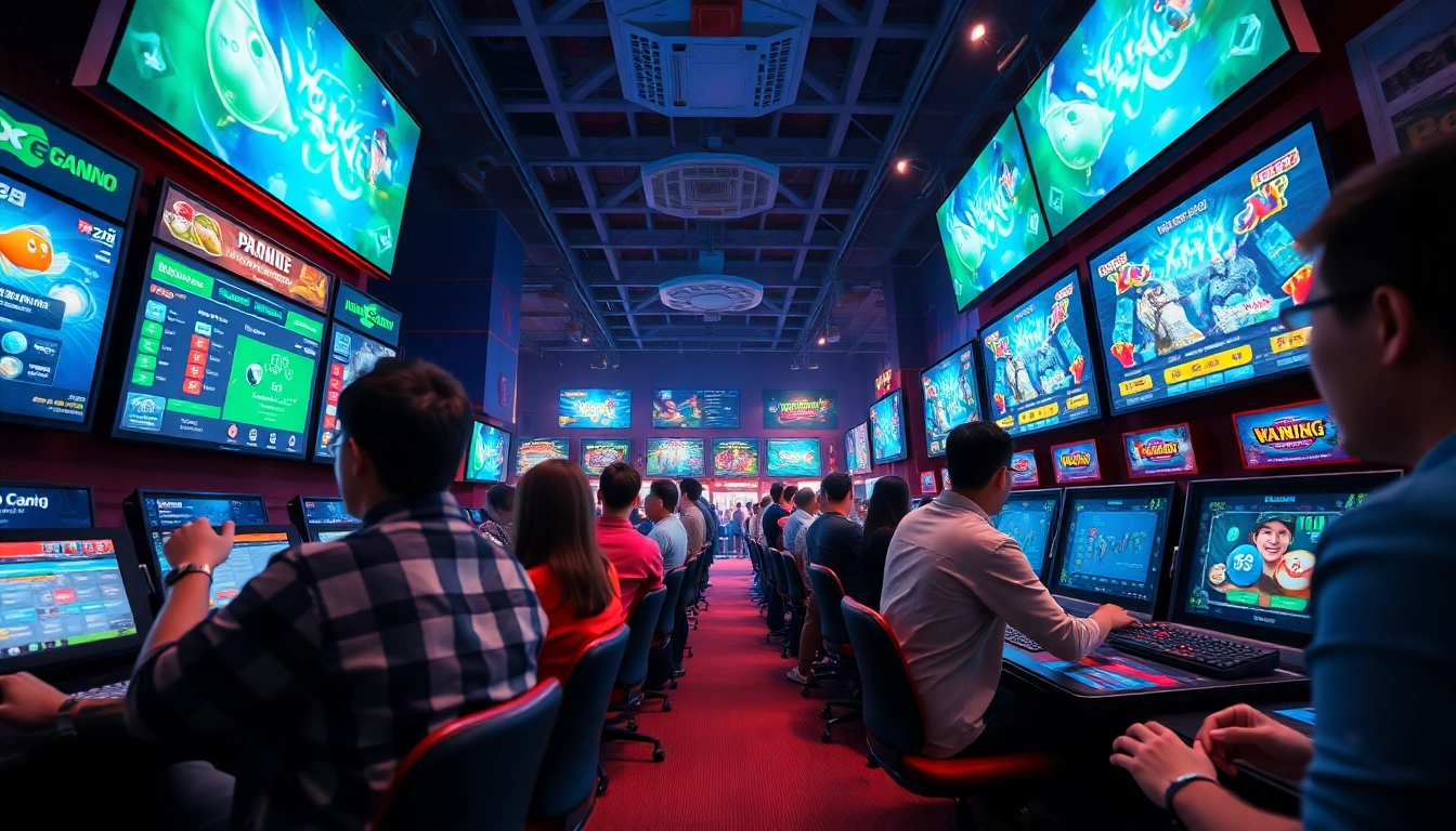 Players experiencing the thrill of Trang Chủ XX88 online gaming platform, highlighting dynamic betting activities.