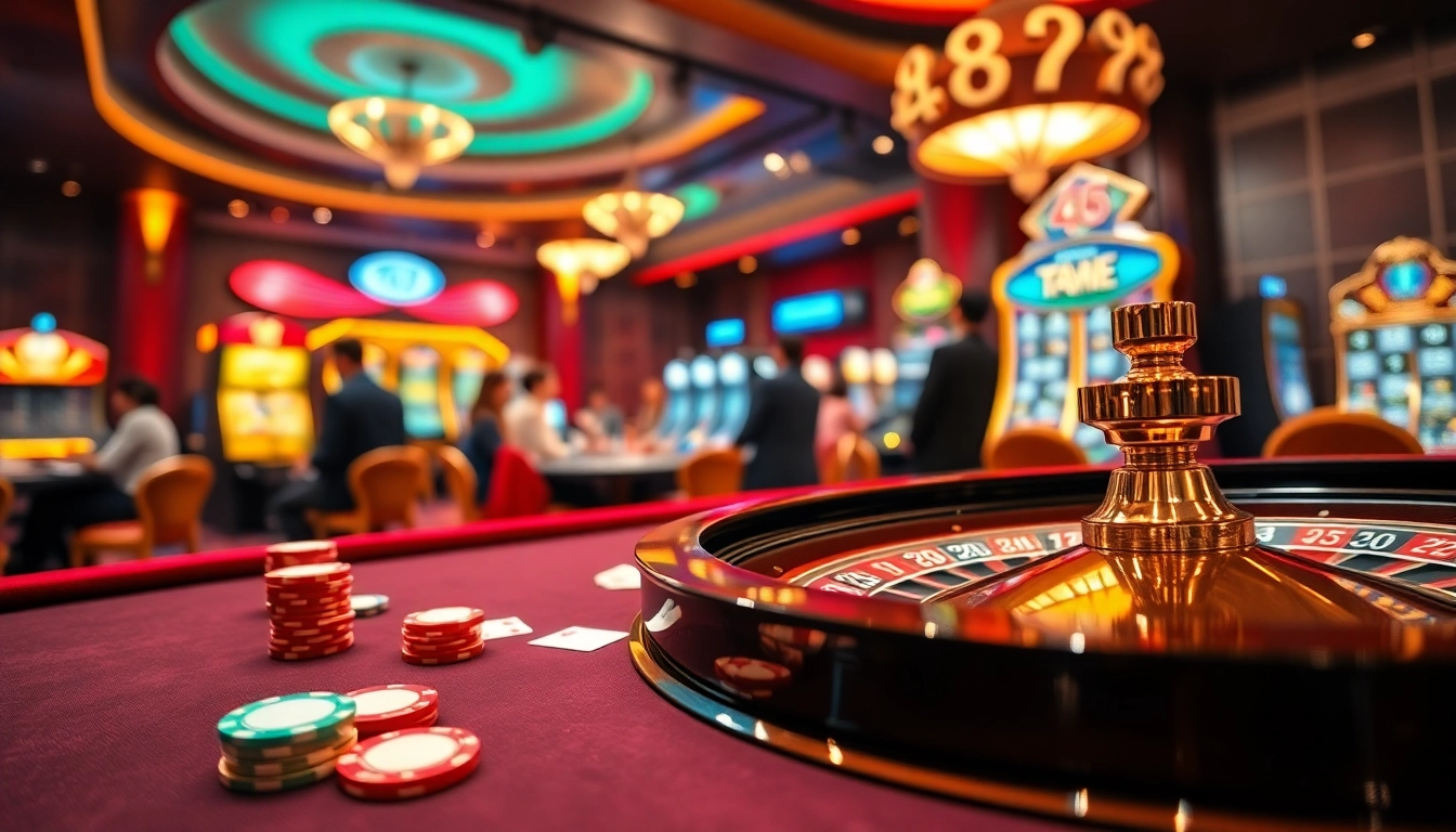 Engage with the gaming experience at trang chủ sunwin through vibrant slot machines and casino tables.
