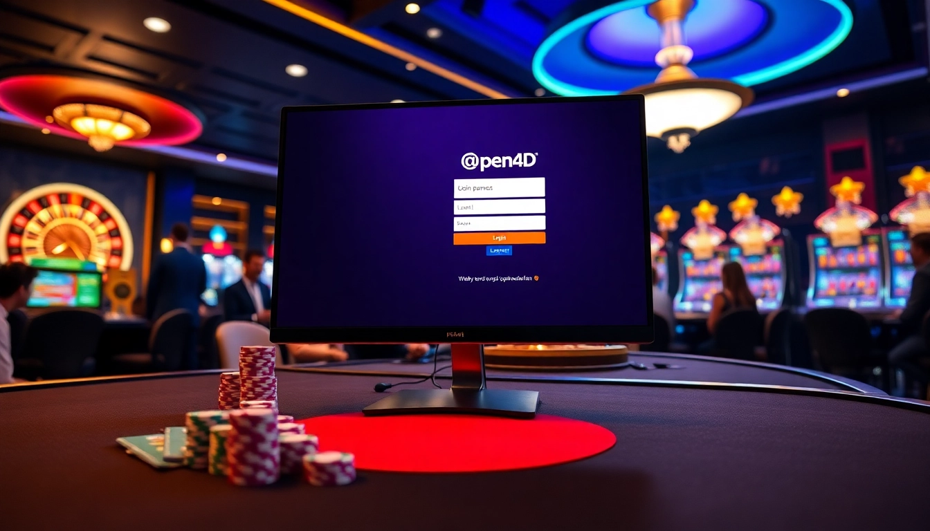 Experience the thrill of gaming with PEN4D login on a vibrant casino table brimming with excitement and opportunities.